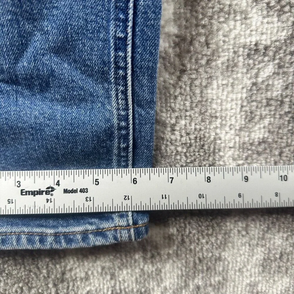 Denim Forum x REVOLVE Blue High-Rise Straight Leg Cropped Jeans 26